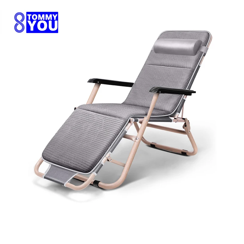 Deck Chair Lounger - 折りたたみラウンジチェア オフィスランチ 睡眠用ベッド シングル 怠け者用椅子 ガーデン