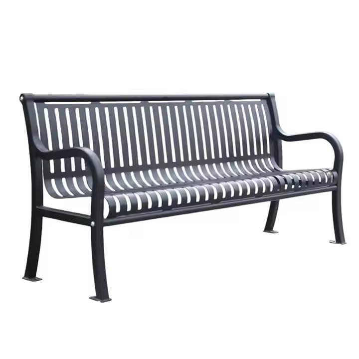 Garden Bench Metal - クラシックな伝統的なレトロなスラット付き鉄製ベンチシート、ストリートメタルレジャーチェア、公共庭園パティオ、環境に優しいシート