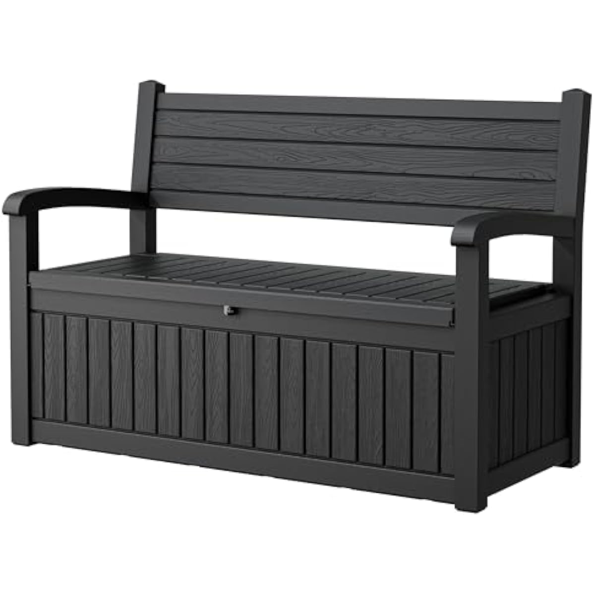 Outdoor Furniture Cushion - 80ガロン容量の屋外収納ベンチ、防水加工の樹脂製、鍵付き、庭用具やクッションを収納できるパティオ家具。
