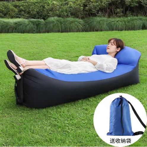 Outdoor Daybed Furniture - サンラウンジャー枕スタイルインフレータブルソファ屋外ポータブル怠惰なエアソファベッド折りたたみインフレータブル寝袋リクライニングデイベッド
