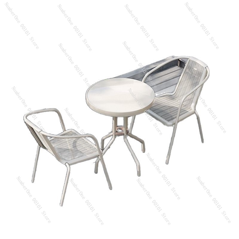 Outdoor Furniture Dining - 屋外バルコニー折りたたみテーブルと椅子2脚セット ホワイトガラストップパティオビストロ家具 ミニマリストレジャーティーテーブル ダイニングチェア