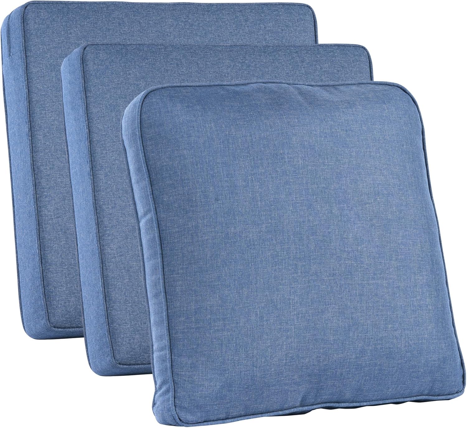 Outdoor Furniture Cushion - 屋外パティオ家具用クッションカバー、デニムブルー、防水、ジッパー付き