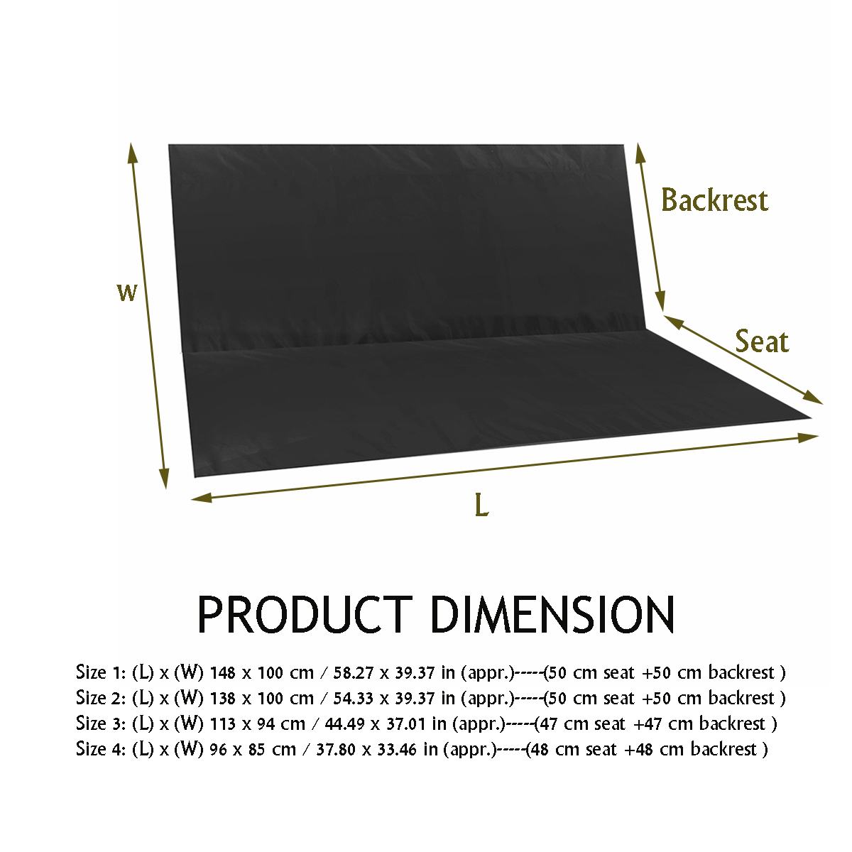 Outdoor Furniture Cushion - 2/3人掛け-屋外スイングチェア用の交換用シートカバー,防水,パティオ,ガーデンチェア用の交換用シートカバー,背もたれ付きダストカバー