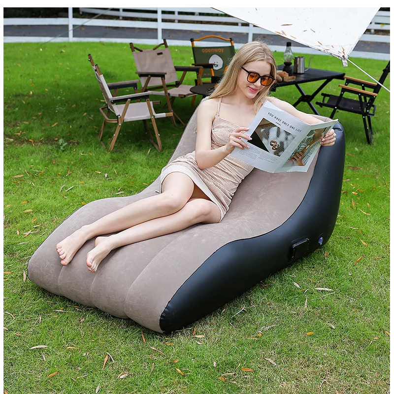 Deck Chair Lounger - インフレータブルデッキチェア、インフレータブルラウンジャービーチエアソファチェア、屋内リビングルーム寝室、屋外旅行用レイジーラウンジソファ