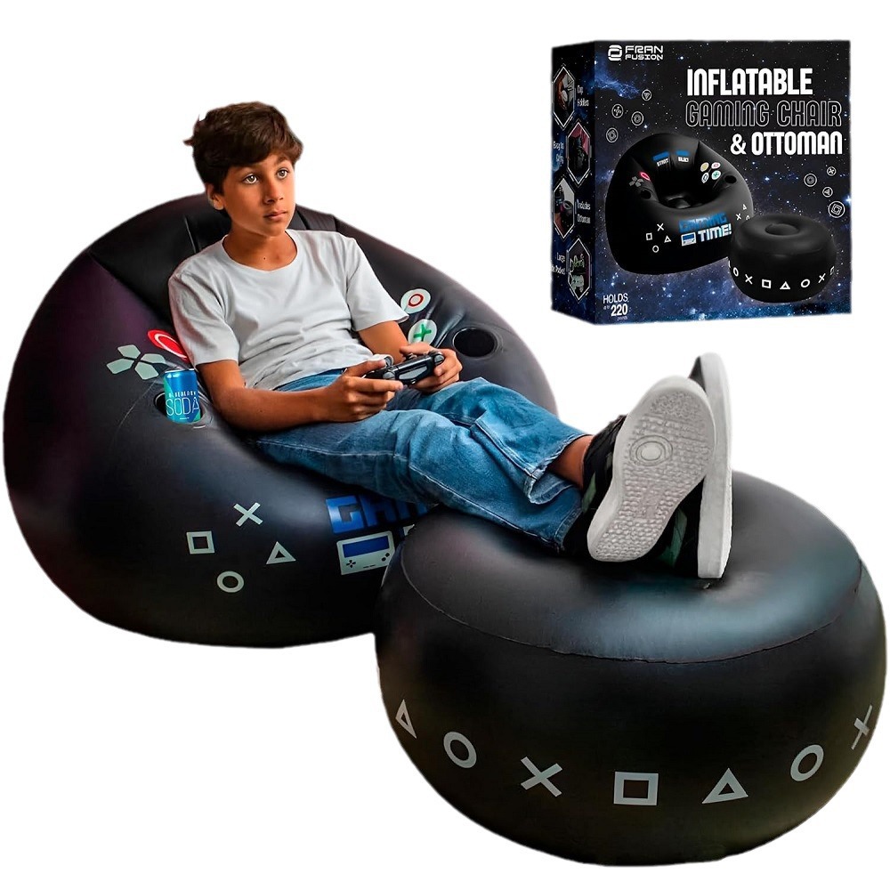 Outdoor Furniture Lowes - クリエイティブなeスポーツゲーミングチェア、カップホルダーとサイドポケット付き、インフレータブル家具、ブラックスタイルのゲーミングチェア、インフレータブルソファ