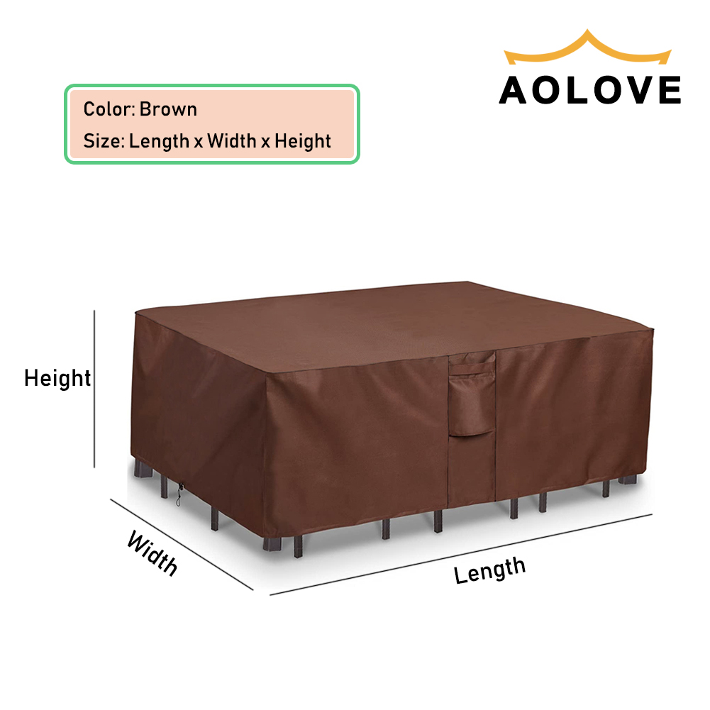 屋外用防水ガーデンファニチャーカバー,茶色の420dガーデン - Outdoor Furniture Lowes のレビューと価格