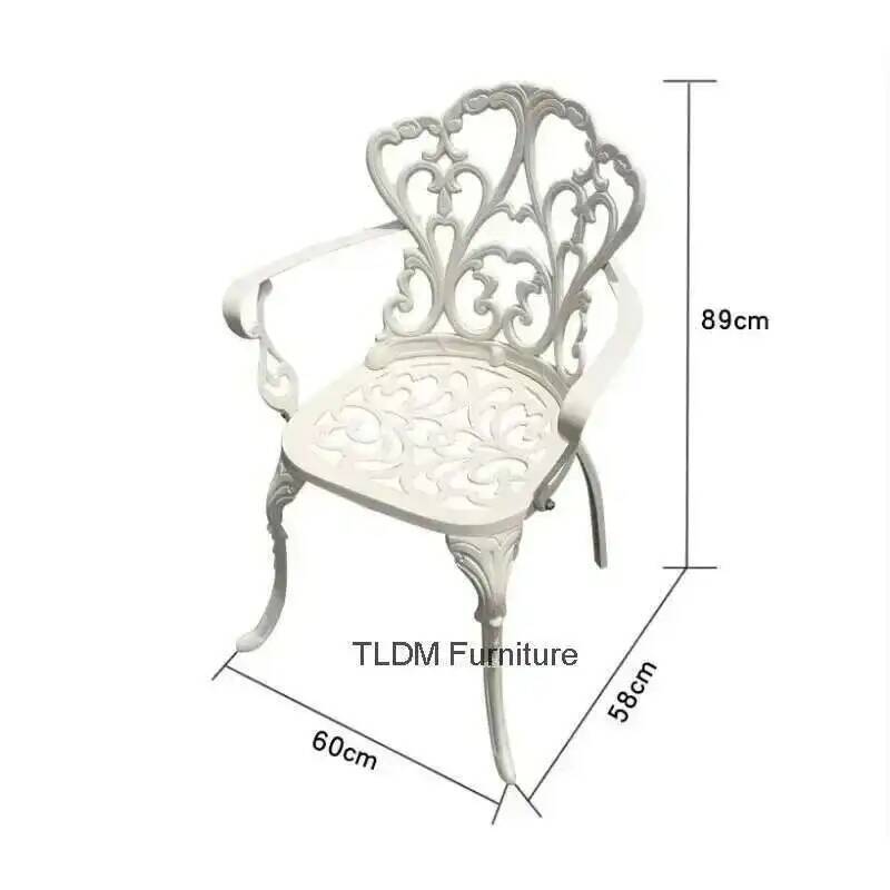 屋外レジャーチェアセット、鋳造アルミニウム製中庭ガーデン用テ - Outdoor Furniture Metal Chairs のレビューと価格