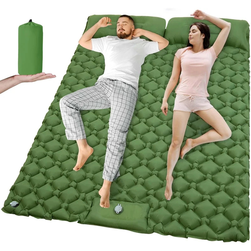 ホットアウトドアキャンプ用ダブルエアマットレス超ワイド寝袋マ - Outdoor Daybed Furniture のレビューと価格