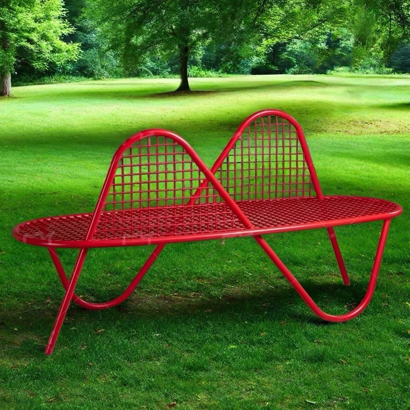 屋外錬鉄製中庭ガーデンベンチ 屋外メタルメッシュチェア 高級 - Garden Bench Metal のレビューと価格