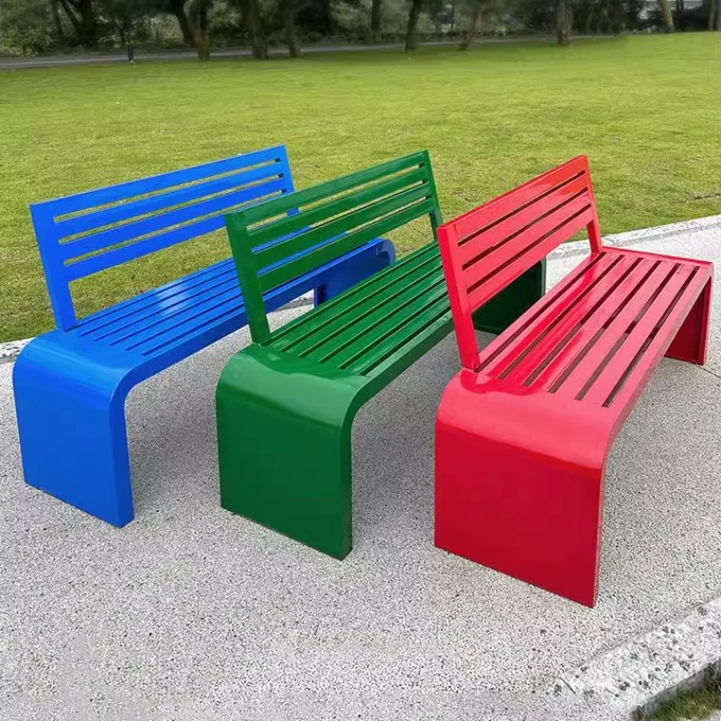 カラフルなモダンな屋外用金属製ガーデンベンチ、カスタマイズ可 - Garden Bench Metal のレビューと価格