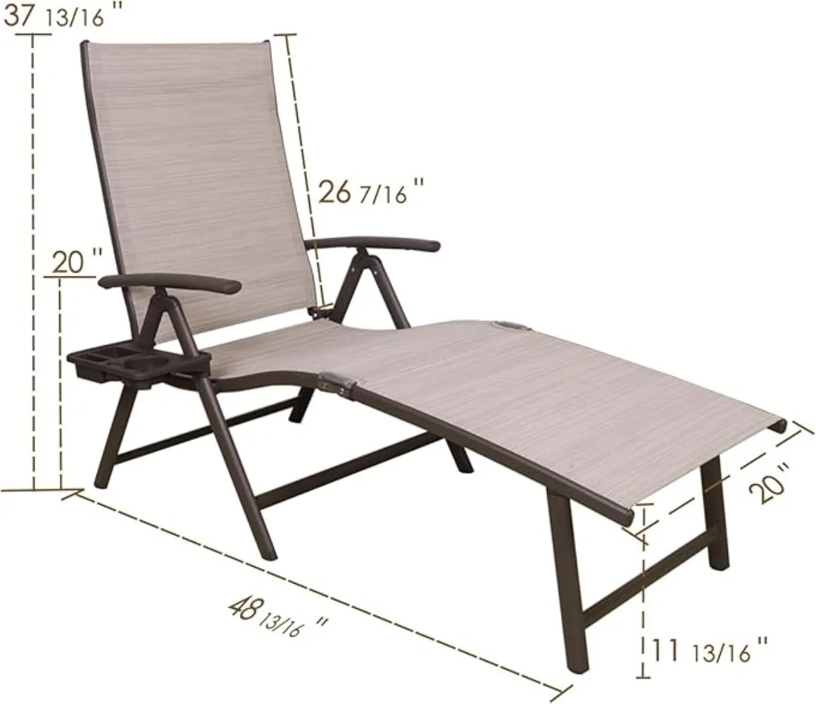 アルミニウム製リクライニングラウンジチェア、ビーチ、庭、プー - Deck Chair Lounger のレビューと価格