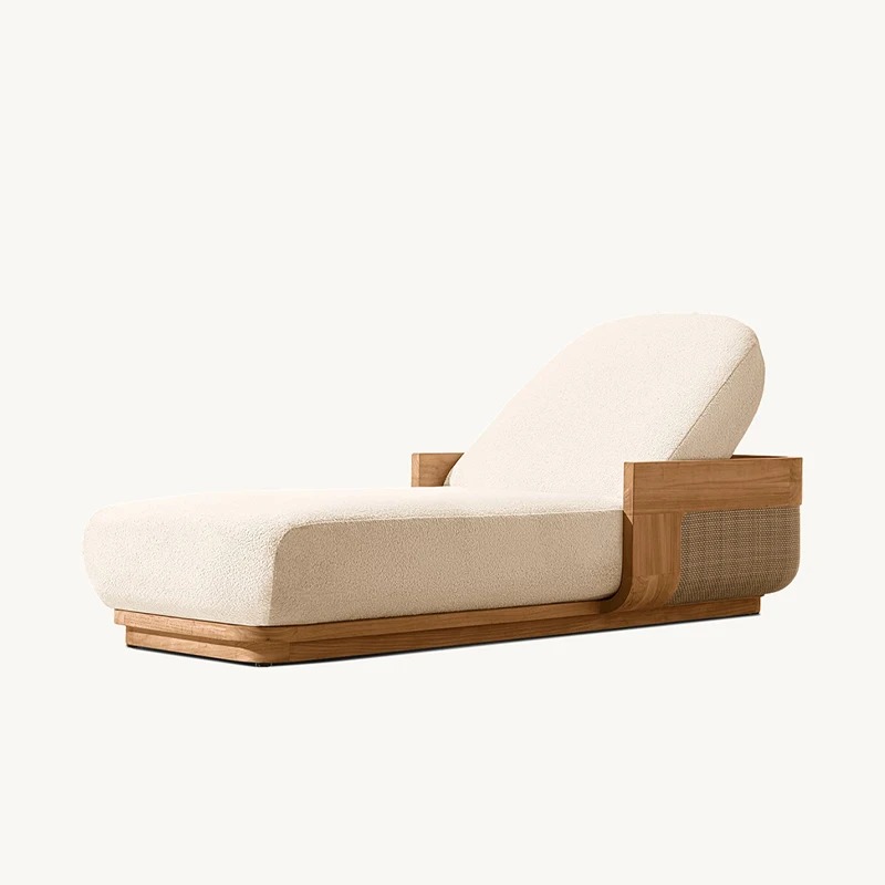 サンビーチラウンジチェア＆デイベッドセット、チーク材ラタン製 - Outdoor Daybed Sofa のレビューと価格