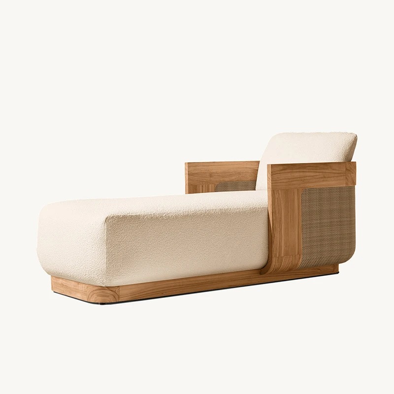 サンビーチラウンジチェア＆デイベッドセット、チーク材ラタン製 - Outdoor Daybed Sofa のレビューと価格