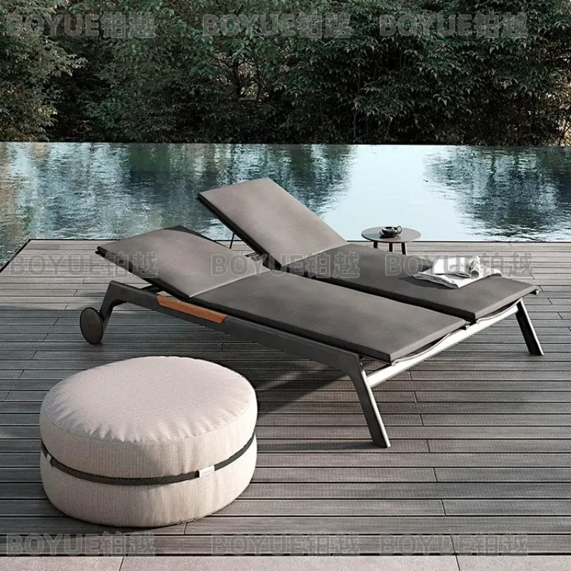 屋外ビーチチェア プールラウンジャー パティオ家具 バルコニ - Deck Chair Lounger のレビューと価格