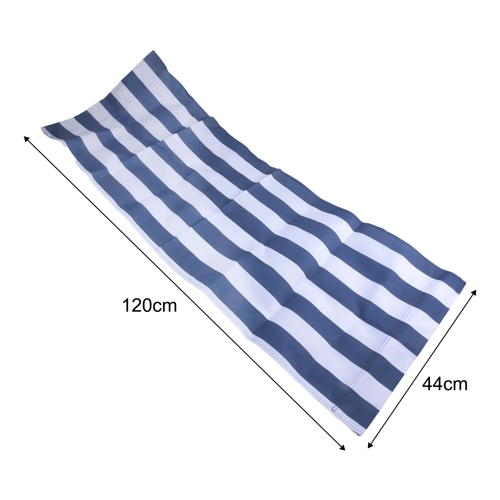 120x45cm 白と青のストライプ柄ポリエステル生地の交換 - Deck Chair Lounger のレビューと価格