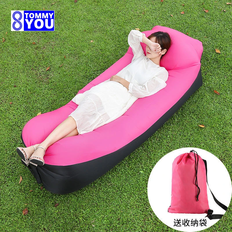 サンラウンジャー枕スタイルインフレータブルソファ屋外ポータブ - Outdoor Daybed Furniture のレビューと価格