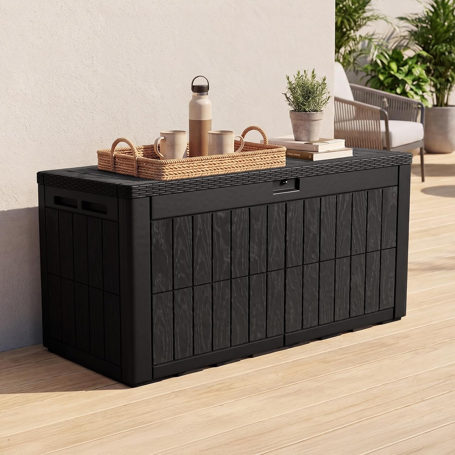 120ガロン大型屋外収納ボックス、耐候性樹脂構造、ロック可能 - Outdoor Furniture Cushion のレビューと価格