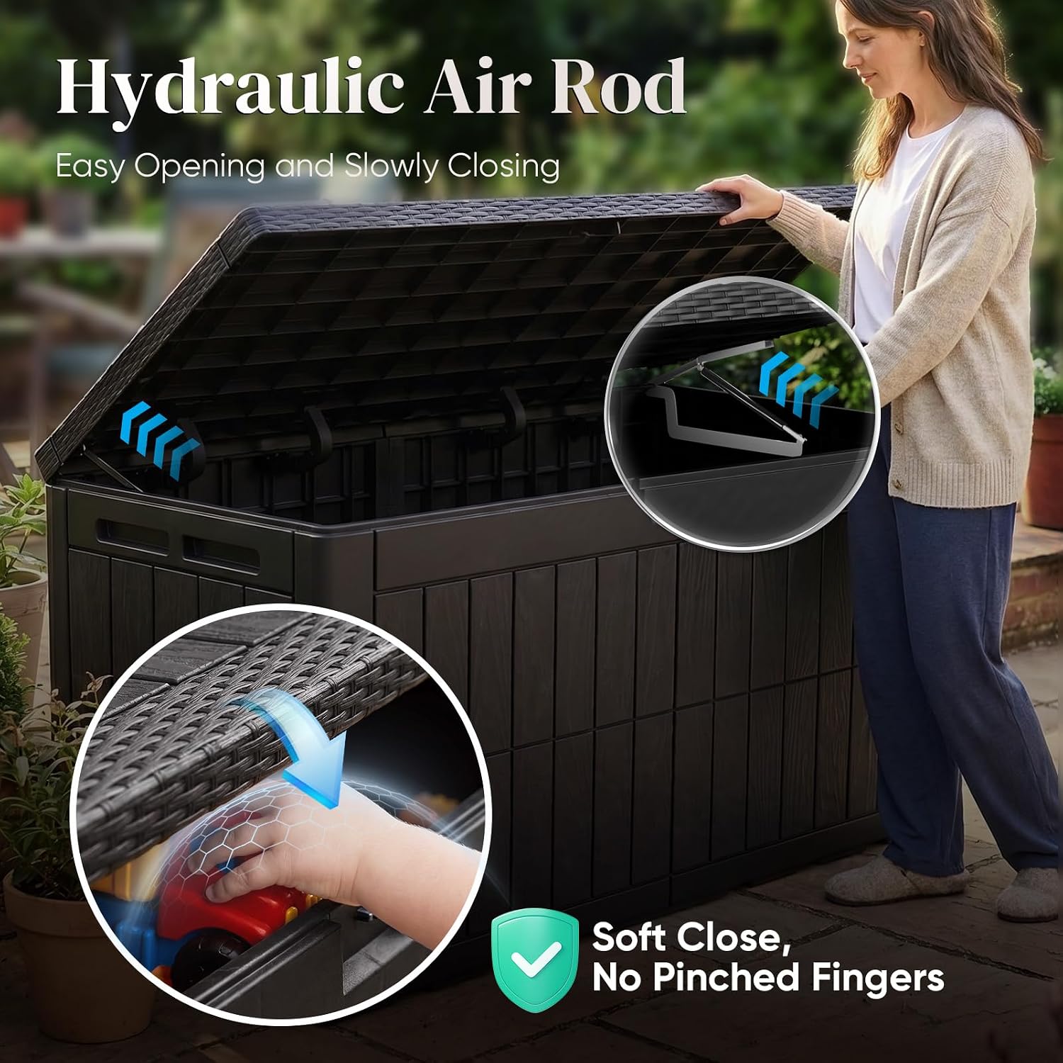 120ガロン大型屋外収納ボックス、耐候性樹脂構造、ロック可能 - Outdoor Furniture Cushion のレビューと価格