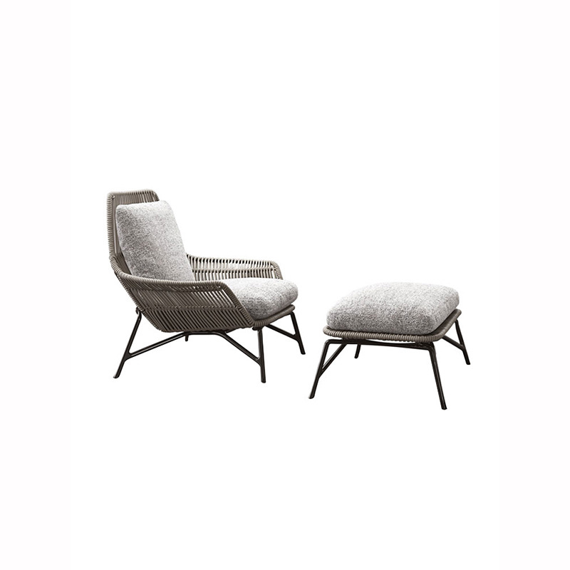 ロープデザインの金属フレーム防水チェア、長い石のテーブルと椅 - Outdoor Furniture Metal Chairs のレビューと価格