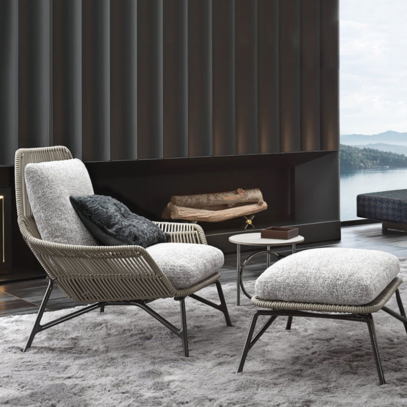 ロープデザインの金属フレーム防水チェア、長い石のテーブルと椅 - Outdoor Furniture Metal Chairs のレビューと価格