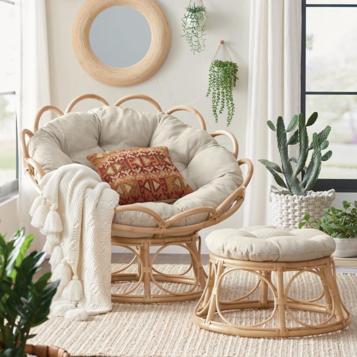 # ボヘミアンラタンリクライニングパパサンチェア ベトナム製 - Outdoor Furniture Vietnam のレビューと価格