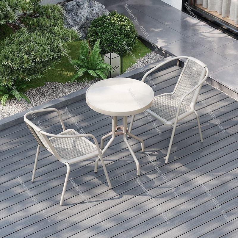 屋外バルコニー折りたたみテーブルと椅子2脚セット ホワイトガ - Outdoor Furniture Dining のレビューと価格