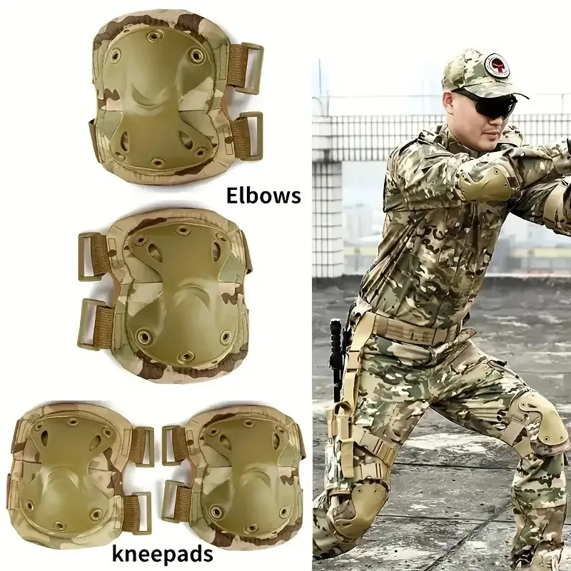 戦術的な膝パッド肘 CS 軍事プロテクター陸軍エアガン屋外ス - Outdoor Furniture Pads のレビューと価格