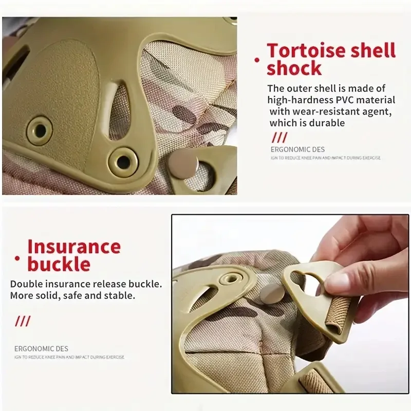 戦術的な膝パッド肘 CS 軍事プロテクター陸軍エアガン屋外ス - Outdoor Furniture Pads のレビューと価格