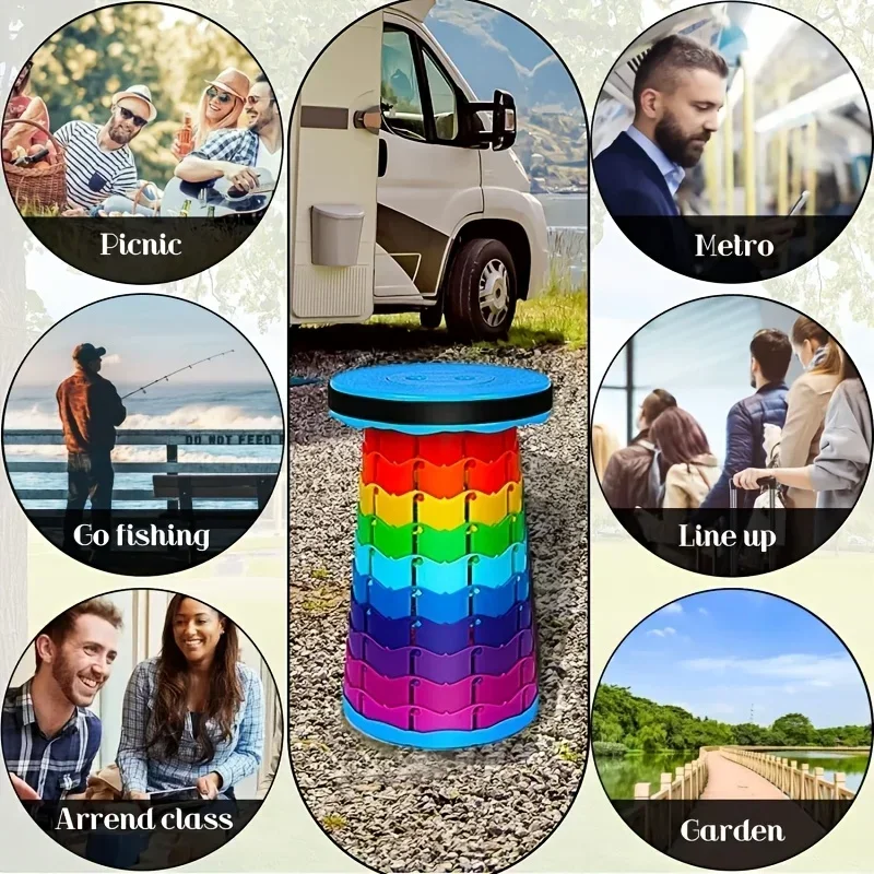 レインボー伸縮式キャンプスツール ポータブル 厚手 折りたた - Outdoor Furniture Lowes のレビューと価格