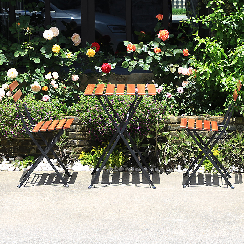 折りたたみ式無垢材コーヒーテーブル屋外パティオラウンジチェア - Outdoor Furniture Metal Chairs のレビューと価格