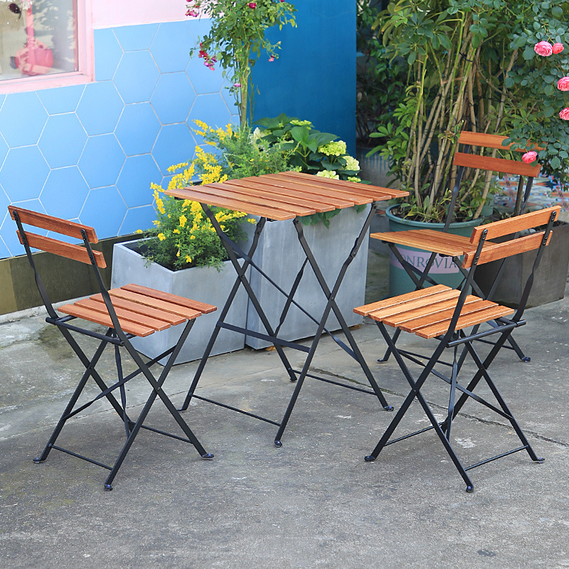 折りたたみ式無垢材コーヒーテーブル屋外パティオラウンジチェア - Outdoor Furniture Metal Chairs のレビューと価格