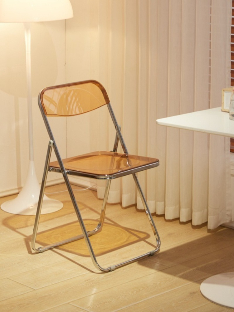 ドレッシングチェア、シンプルなアクリル製折りたたみダイニング - Outdoor Furniture Metal Chairs のレビューと価格