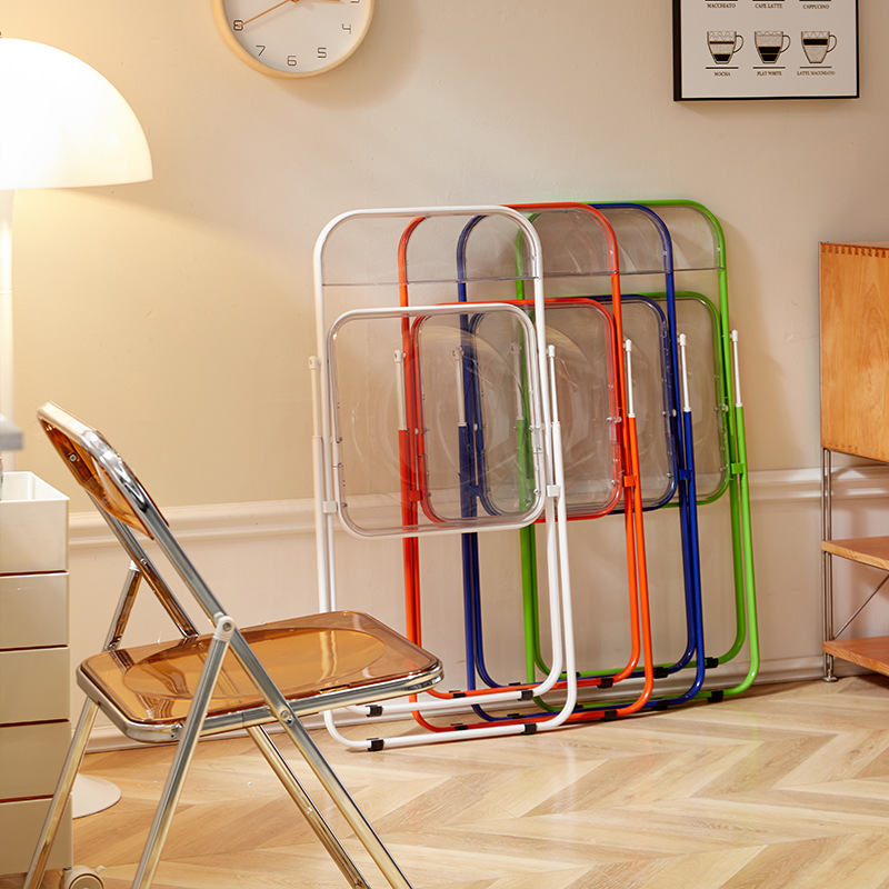 ドレッシングチェア、シンプルなアクリル製折りたたみダイニング - Outdoor Furniture Metal Chairs のレビューと価格
