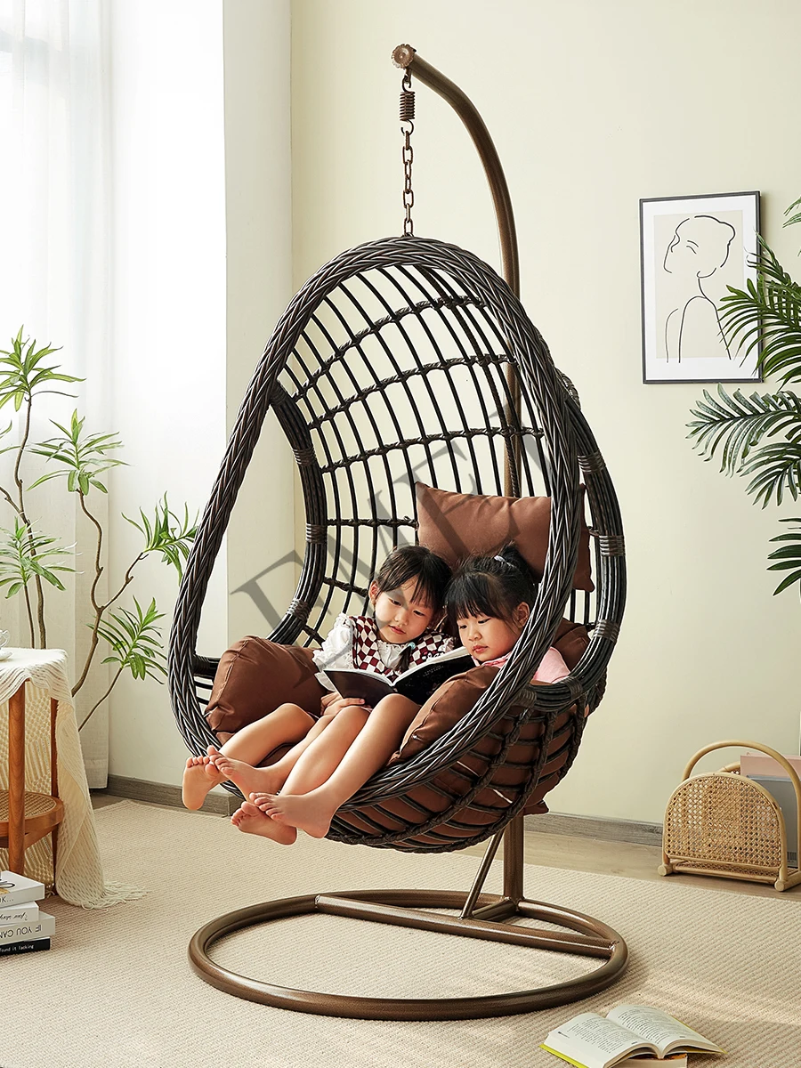 ハンギングバスケット ラタンチェア スイング 室内用 ホーム - Outdoor Furniture Metal Chairs のレビューと価格