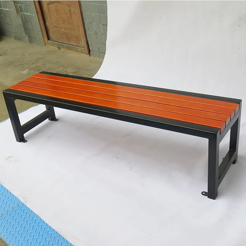 屋外用防腐木製公園ベンチ、無垢材ロングシート、広場や小規模エ - Garden Bench Metal のレビューと価格