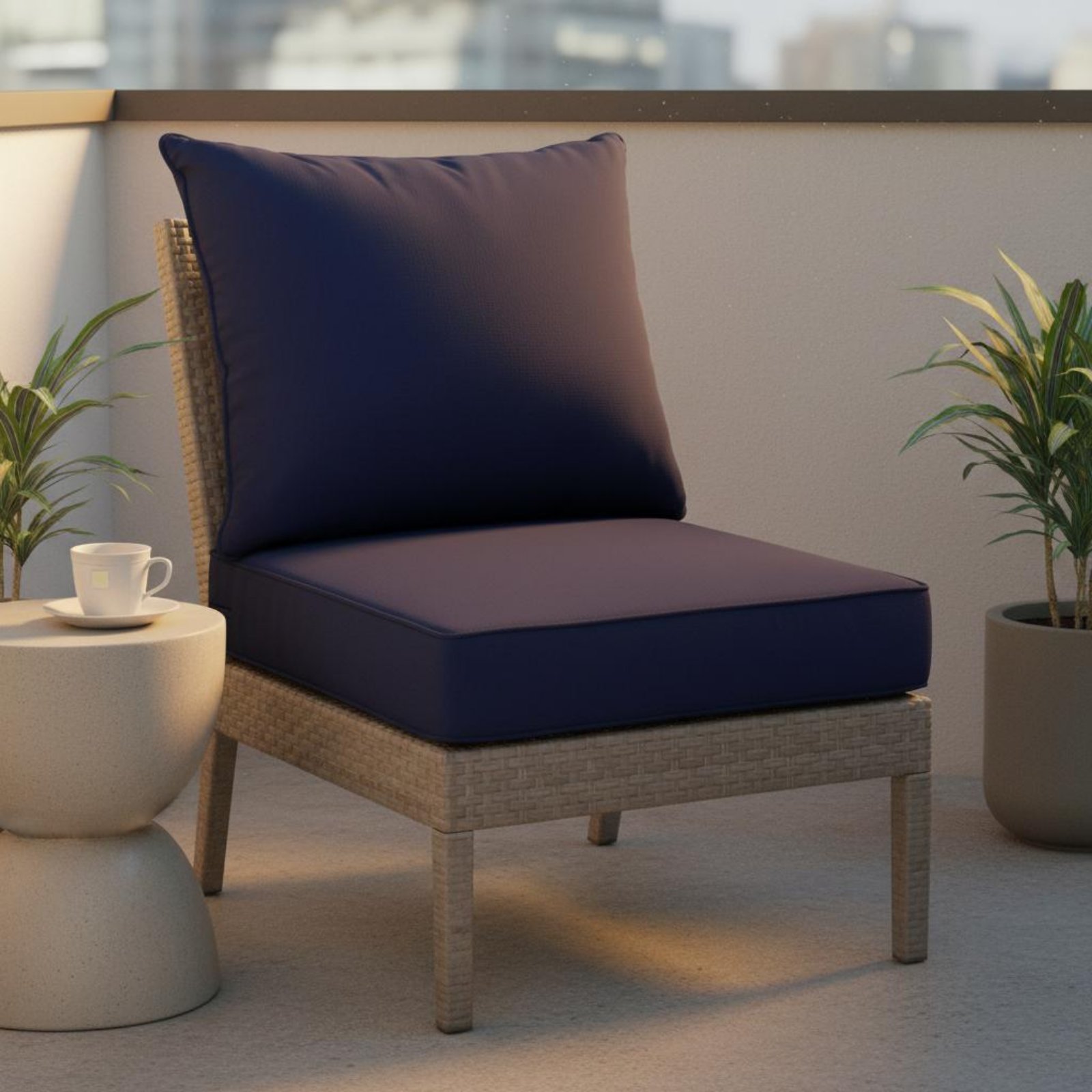 パティオチェアパッド 隠し留め具付き パティオチェアパッドセ - Outdoor Furniture Cushion のレビューと価格