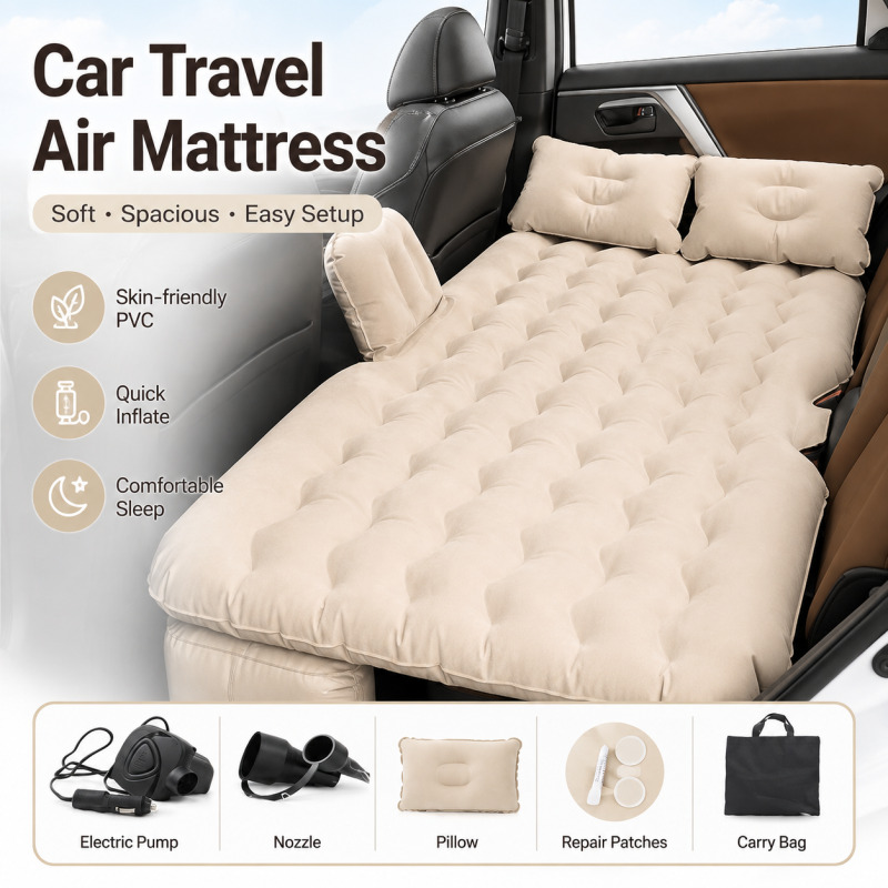 ユニバーサルカーエアマットレス 電動インフレータブルベッド  - Outdoor Furniture Pads のレビューと価格