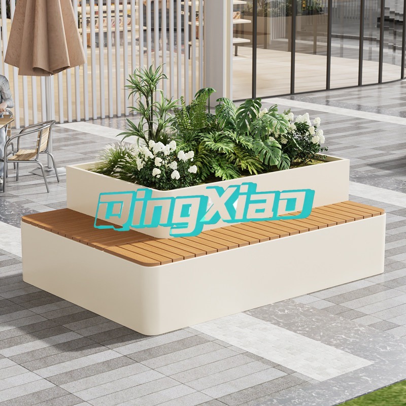 屋外ベンチ（プランター内蔵）耐候性ウッドプラスチック複合材シ - Garden Bench Metal のレビューと価格