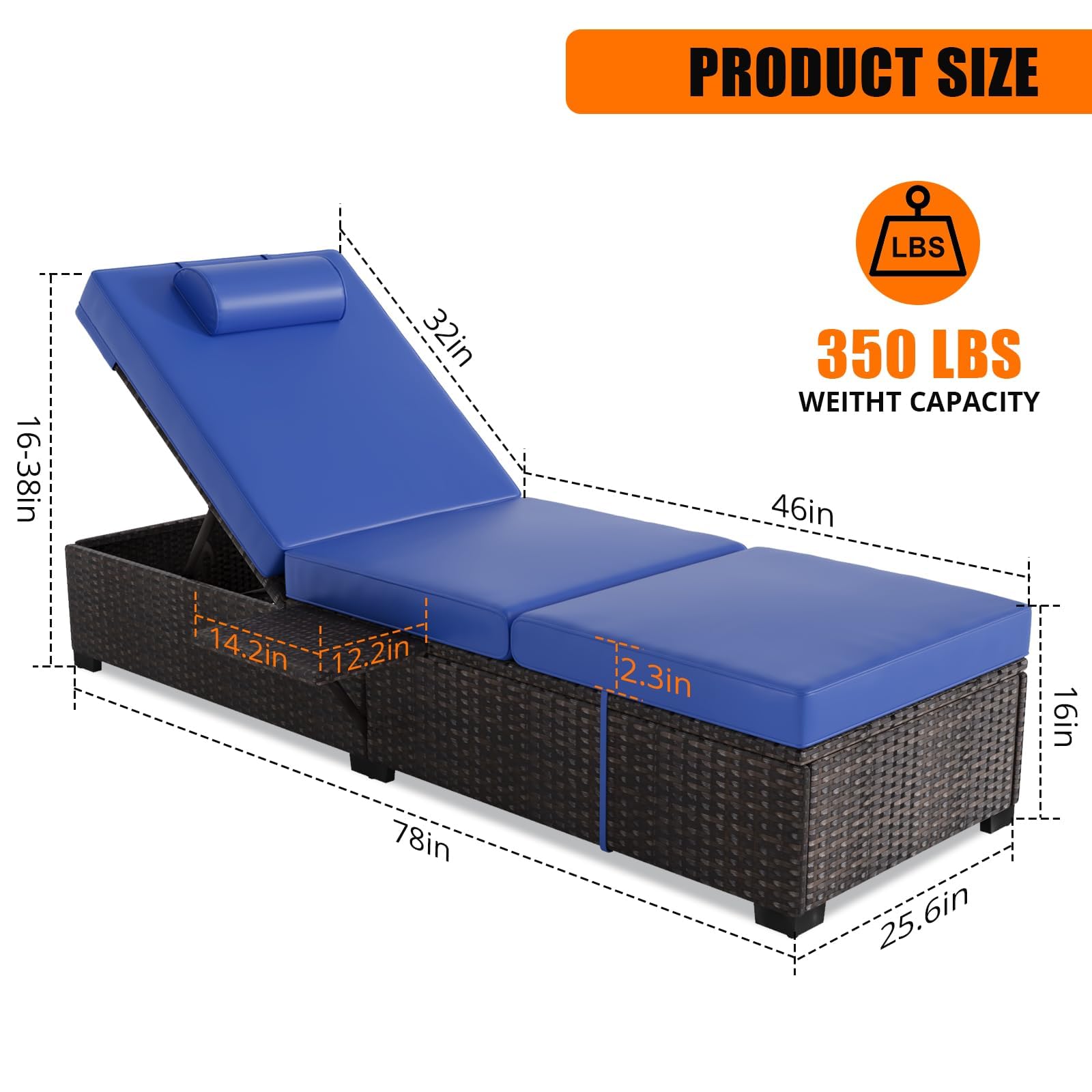 屋外用シェーズラウンジチェア2脚セット、78インチプールラウ - Deck Chair Lounger のレビューと価格