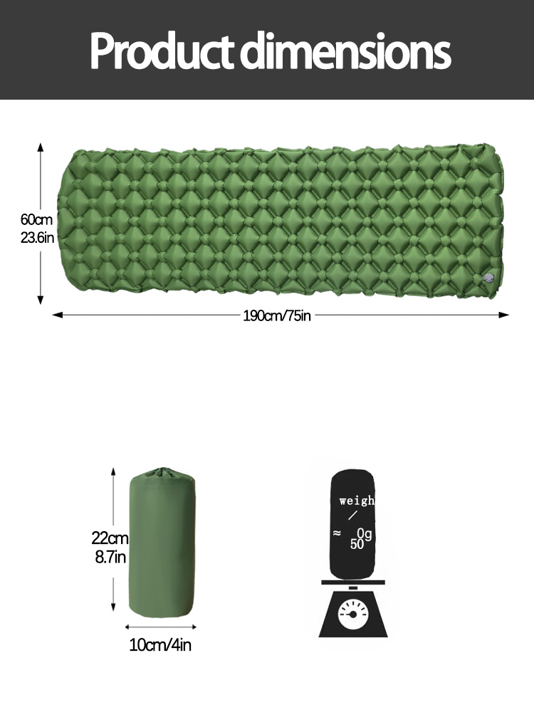 キャンプ用インフレータブルマットレス テント用折りたたみキャ - Outdoor Furniture Pads のレビューと価格