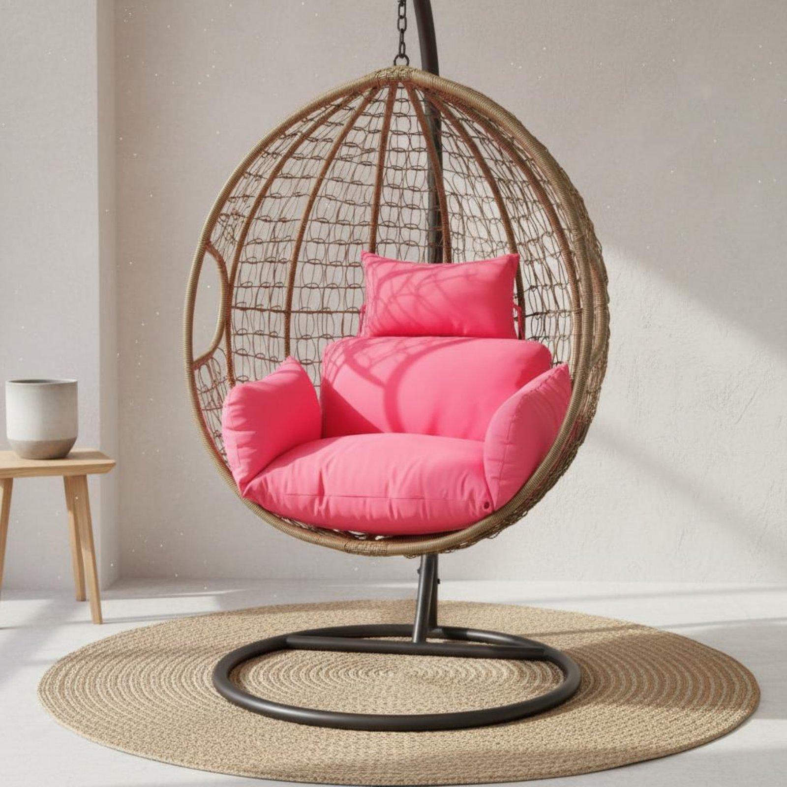 エッグチェア用取り外し可能なクッションカバー、人間工学に基づ - Outdoor Furniture Cushion のレビューと価格