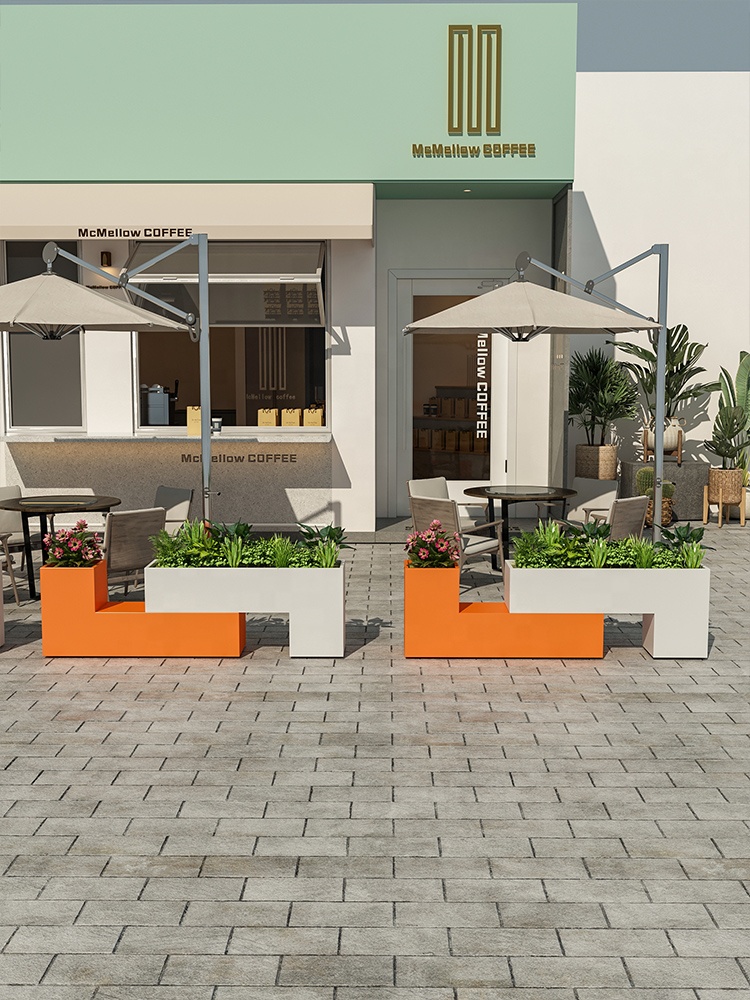 屋外錬鉄製フラワーベッド仕切りプランター商業街の手すりカスタ - Outdoor Furniture Store のレビューと価格
