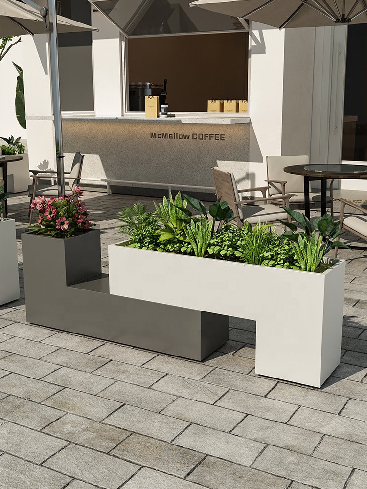 屋外錬鉄製フラワーベッド仕切りプランター商業街の手すりカスタ - Outdoor Furniture Store のレビューと価格